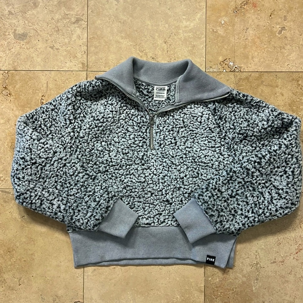 Victorias Secret half zipped Sherpa sweatshirt
